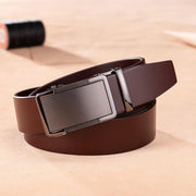 men's genuine leather belt automatic alloy buckle, view 8 - MRSLM