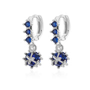 spherical black zircon dangle earrings, view 4 - MRSLM