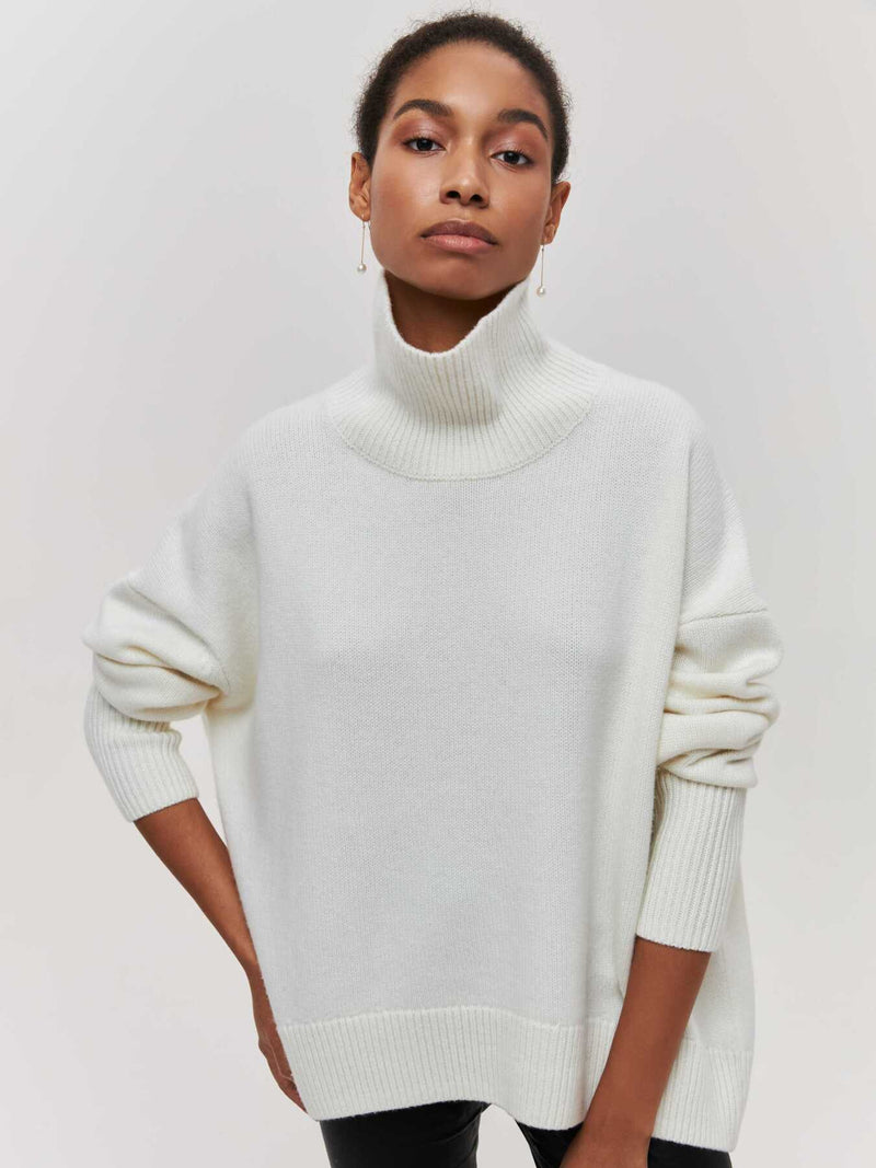 women's turtleneck pullover sweater, view 6 - MRSLM
