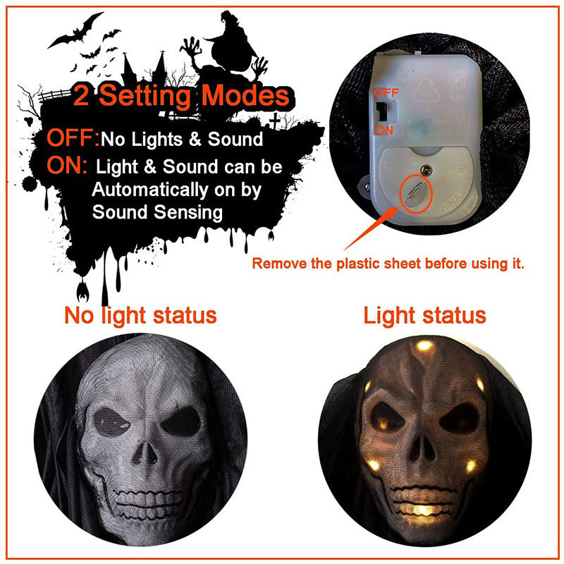 Hanging ghost Halloween decoration, view 4 - MRSLM