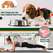 3-in-1 adjustable stainless steel elevated pet bowl set, view 9 - MRSLM
