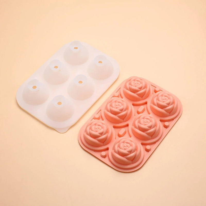 rose-shaped silicone ice cube tray with lid, view 2 - MRSLM
