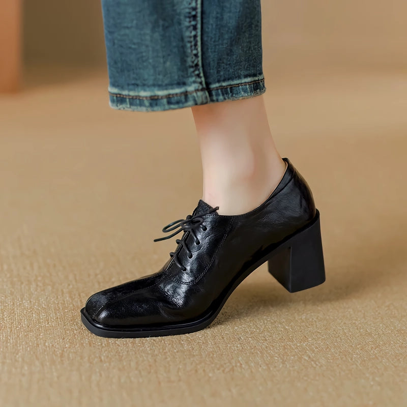 genuine leather lace-up oxford shoes, view 7 - MRSLM