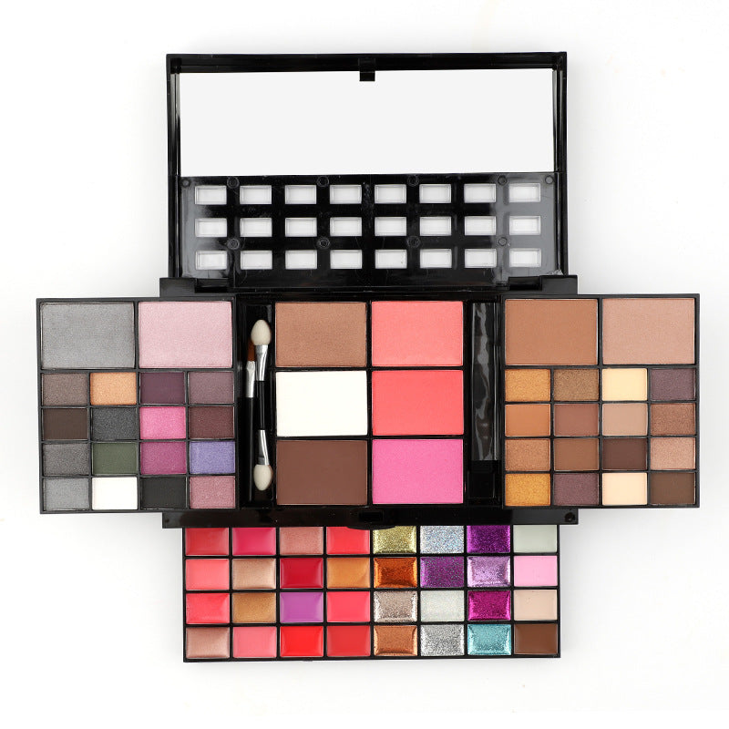 74 Colors Makeup Set Lip Gloss Blush Eyeshadow Highlight Combination Plate Makeup Set