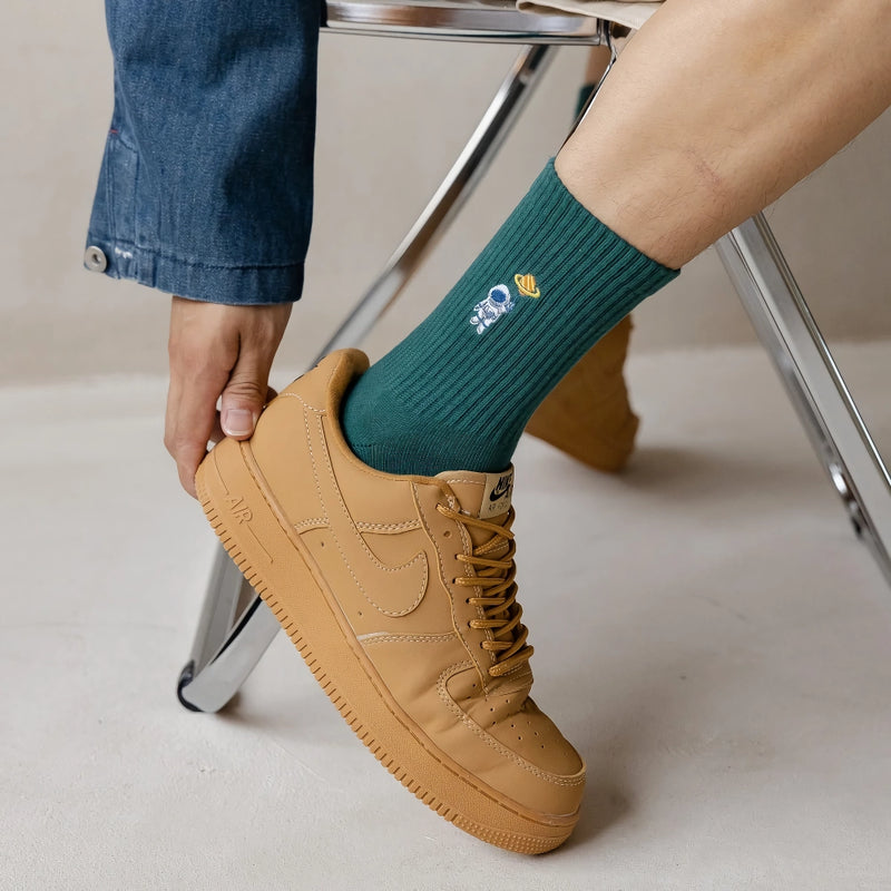 Embroidered astronaut space socks, view 10 - MRSLM