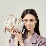 leather cloud chain handbag, view 7 - MRSLM