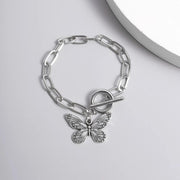 butterfly pendant chain bracelet, view 5 - MRSLM