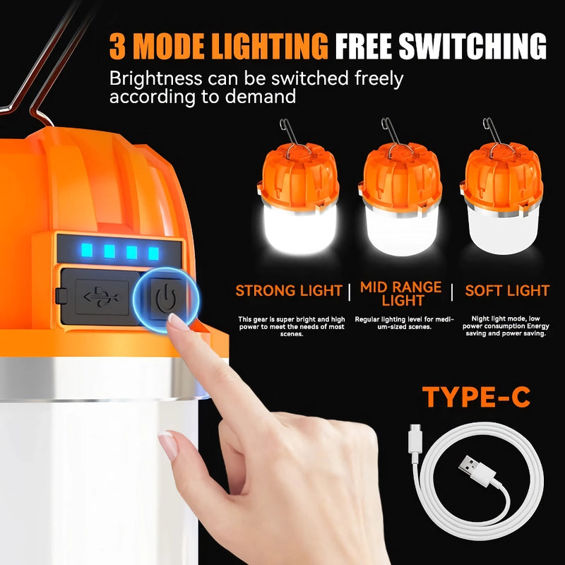 rechargeable led camping lantern, view 6 - MRSLM