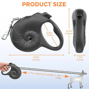 5 meter retractable dog leash, view 7 - MRSLM