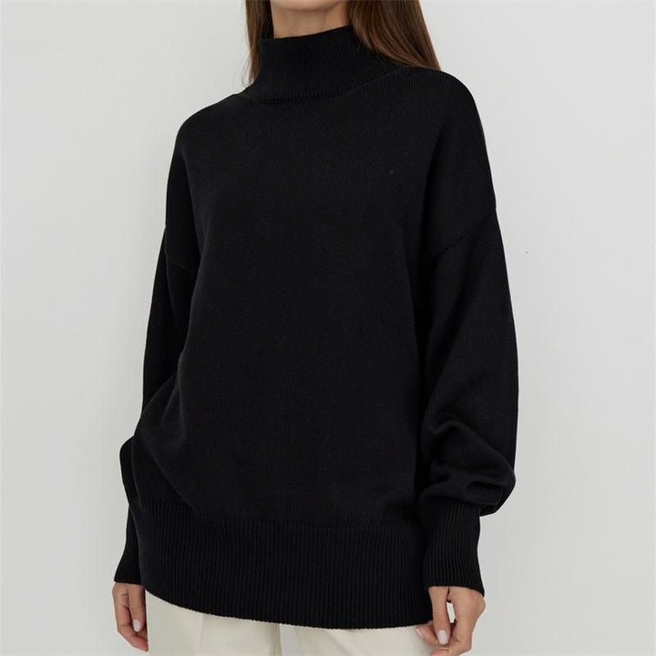 Women's Oversized Turtleneck Knitted Sweater