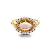 silver plated antique citrine ring, view 5 - MRSLM