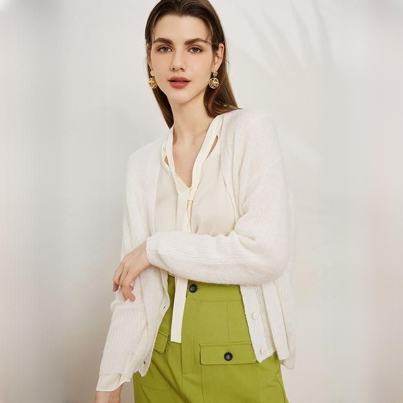 Kuscheliger Damen-Cardigan aus Mohair-Wollmischung