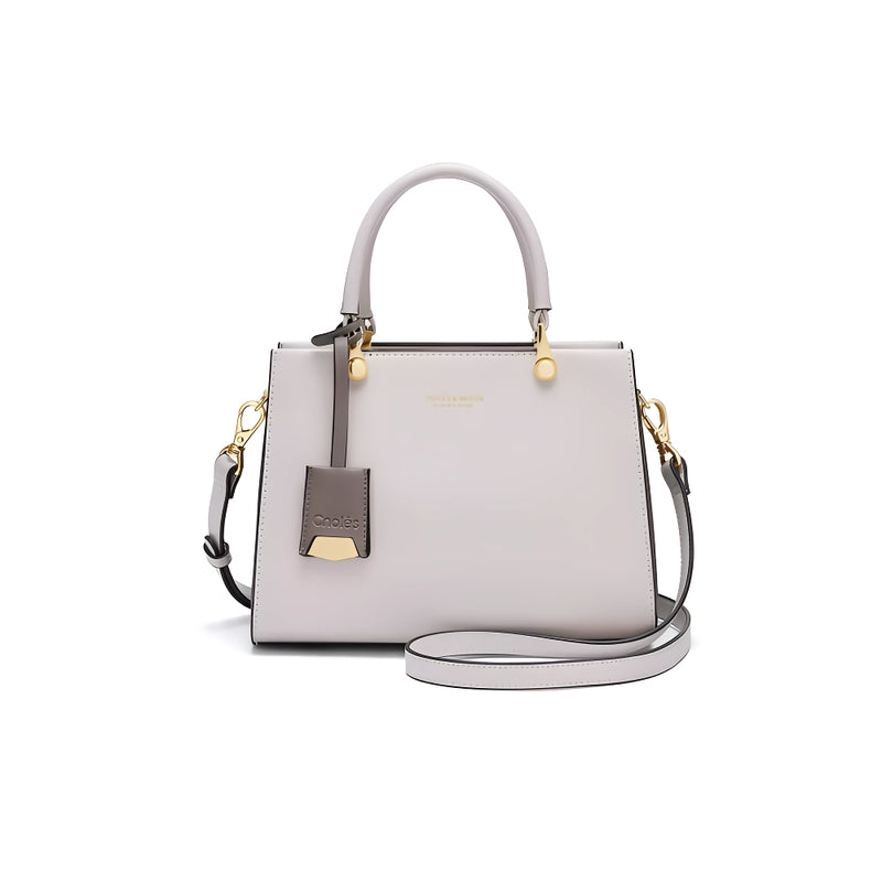 Cowhide leather tote shoulder bag, view 2 - MRSLM
