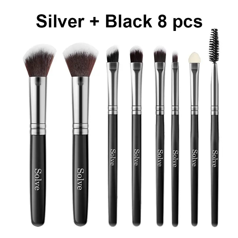 8-piece makeup brush set, view 2 - MRSLM