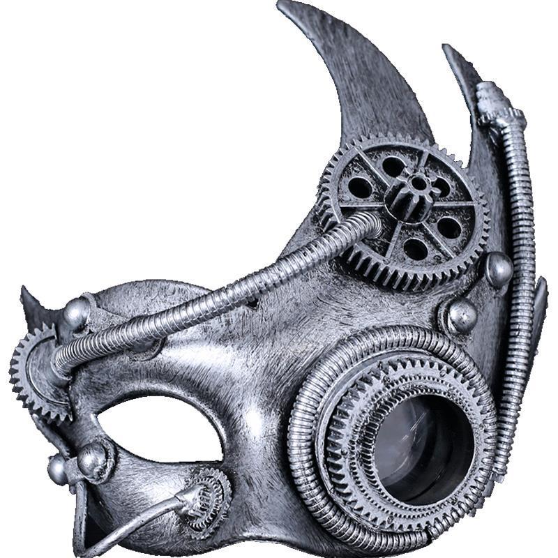 Steampunk half face mask, view 3 - MRSLM