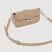 elegant microfiber leather chain shoulder handbag, view 9 - MRSLM