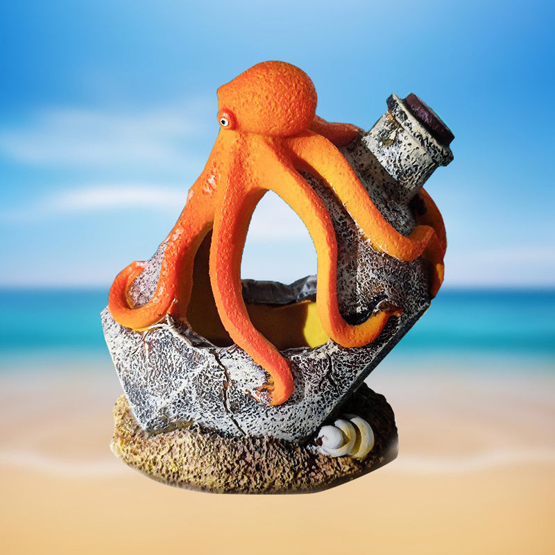aquarium octopus bottle ornament, view 8 - MRSLM