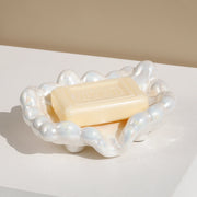 ceramic cloud drain soap dish, view 2 - MRSLM