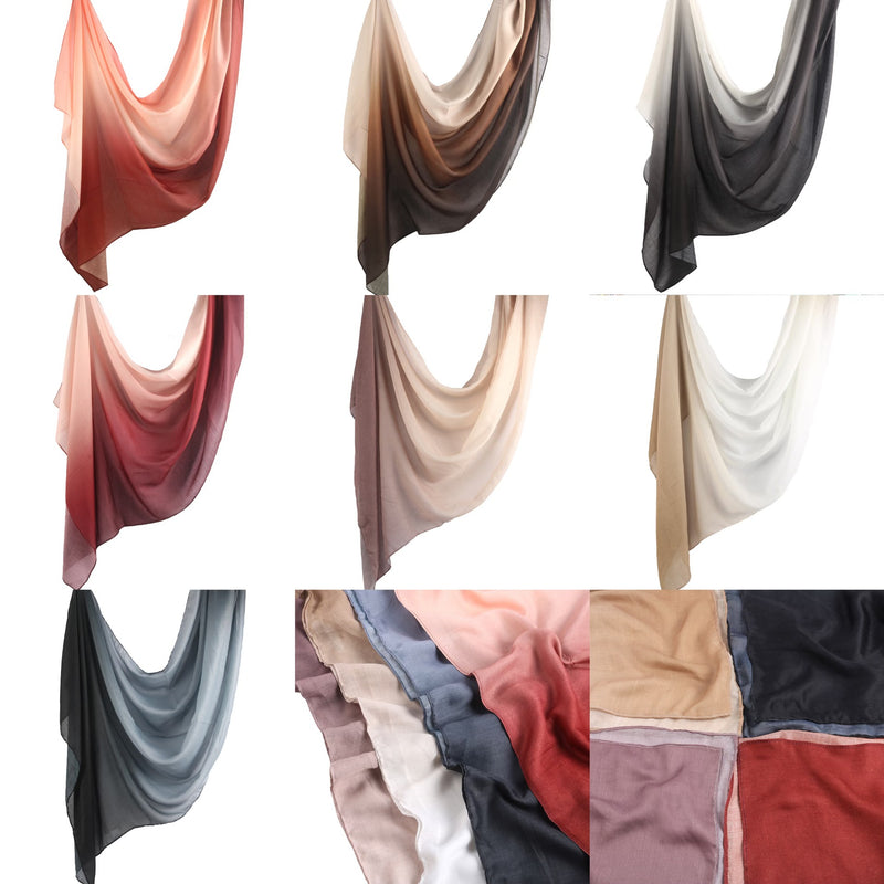 Thin gradient scarf for women, view 4 - MRSLM