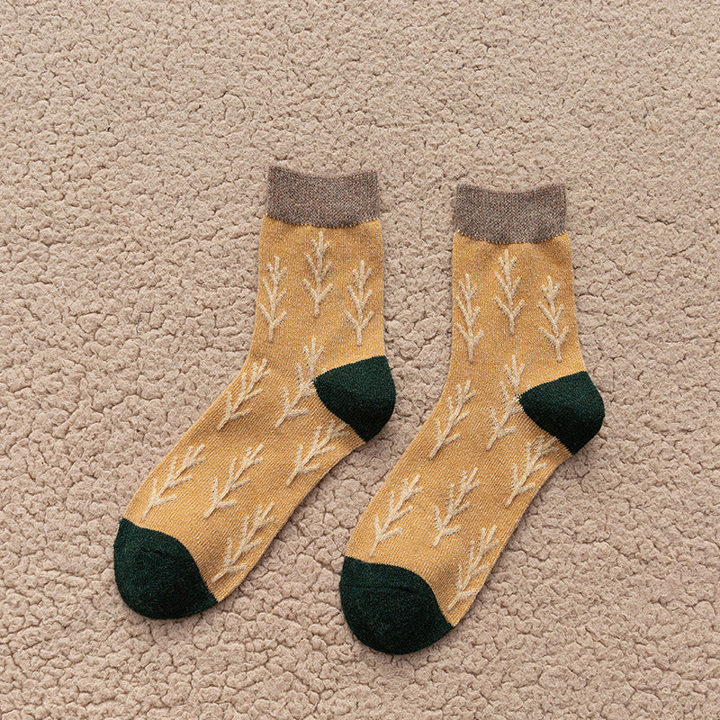 Retro-Wollsocken im koreanischen Stil