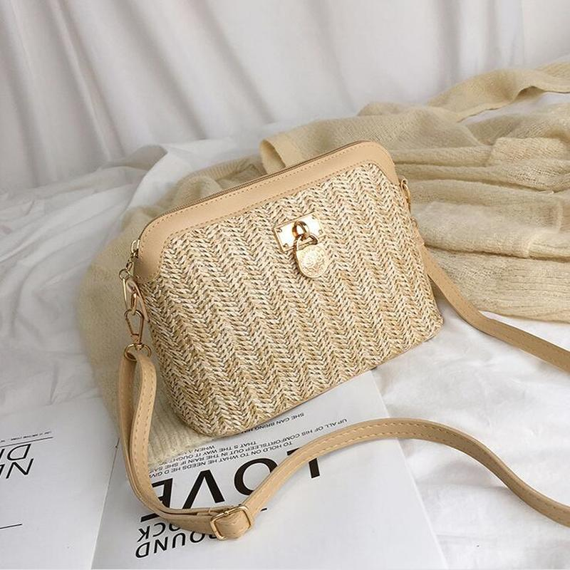 summer straw bucket bag, view 5 - MRSLM