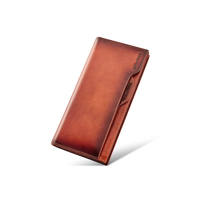 men's long leather wallet with strap, view 2 - MRSLM