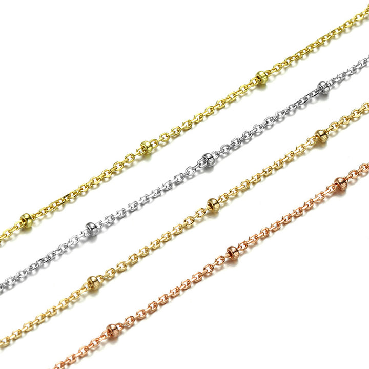 Necklace Accessories Silver Cross Car Flower Bare Chain