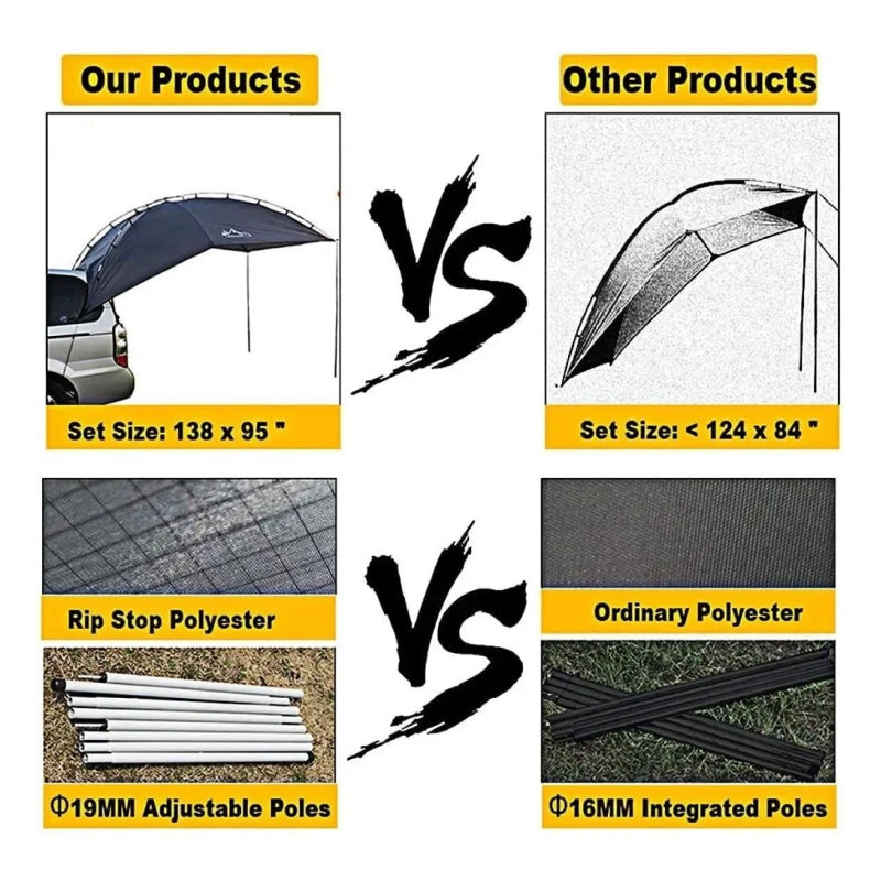 portable teardrop awning canopy, view 6 - MRSLM