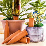 4-piece terracotta plant watering spikes - MRSLM