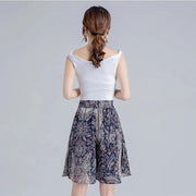 chiffon wide leg shorts skirt, view 18 - MRSLM