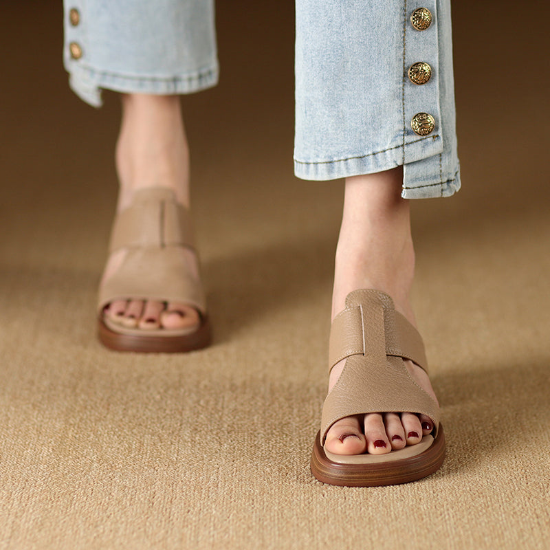 peep toe leather high heel sandals, view 7 - MRSLM