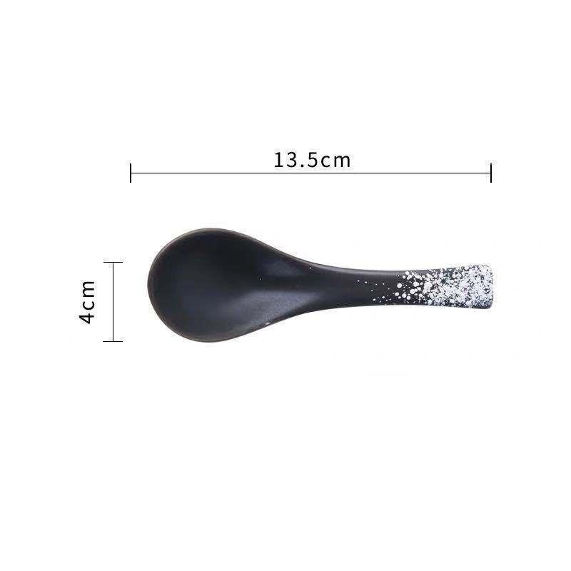 japanese ceramic soup spoon, view 2 - MRSLM