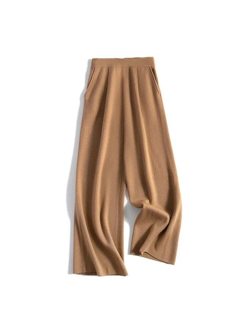 wide leg wool-blend trousers, view 3 - MRSLM