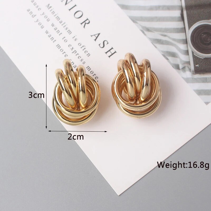 Geometric statement earrings, view 10 - MRSLM