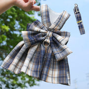 plaid dog dress harness, view 5 - MRSLM