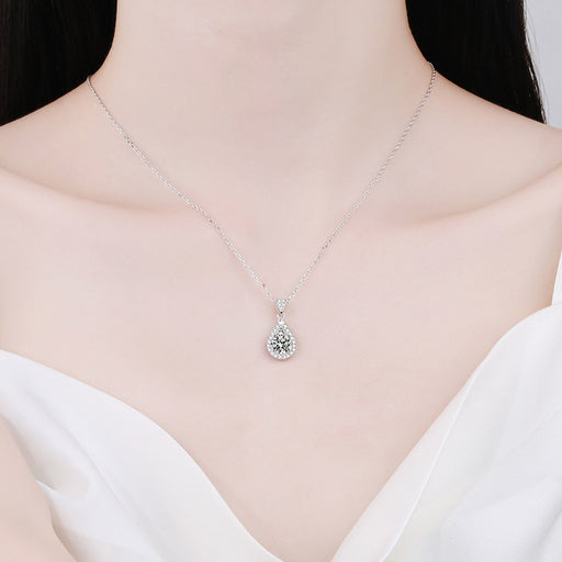 moissanite 925 silver necklace for women - MRSLM