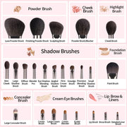 24-piece makeup brush set, view 8 - MRSLM