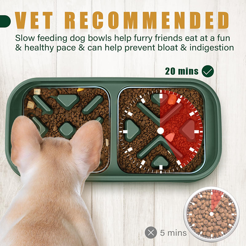 3-in-1 adjustable stainless steel elevated pet bowl set, view 6 - MRSLM