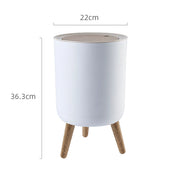 7L high-foot trash can with lid, view 2 - MRSLM