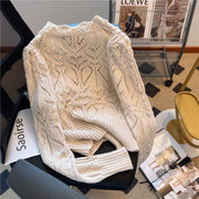 women's short crochet cut-out cardigan, view 9 - MRSLM