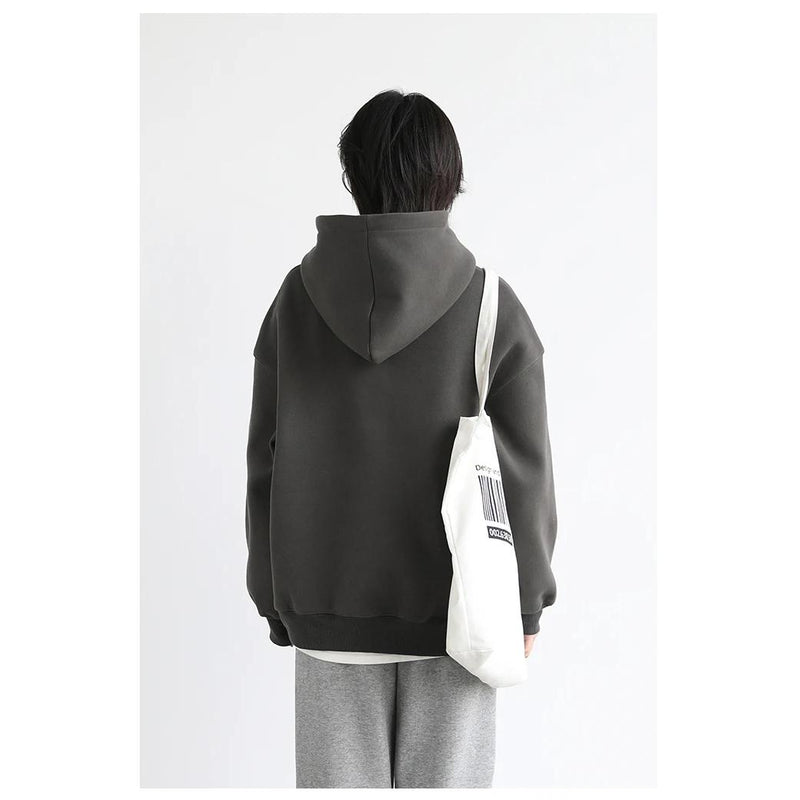 Lässiger, lockerer Damen-Plüschpullover mit Kapuze