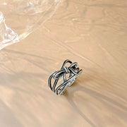 vintage s925 silver bends and hitches ring, view 4 - MRSLM