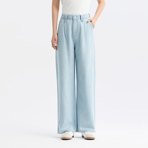 women's high-waisted wide-leg jeans, view 2 - MRSLM