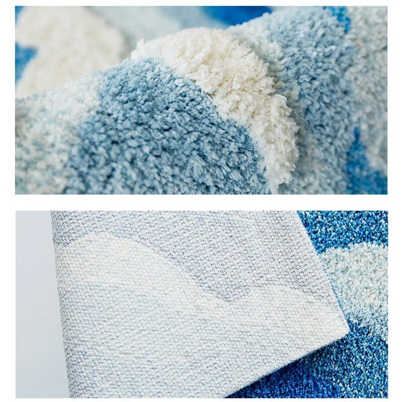 Aesthetic Tufting Ocean Bedroom Rug