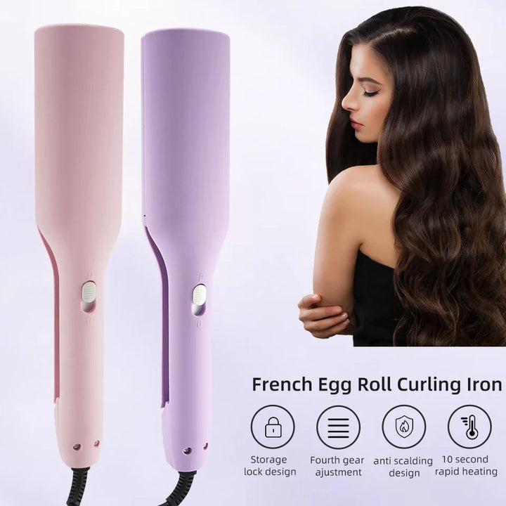 32mm Ion-Boosted Ceramic Curling Iron - Fast Heat, Dual Voltage, for Wet/Dry Hair