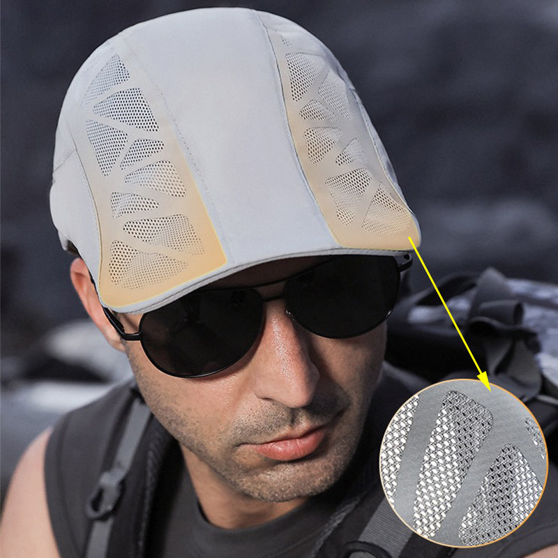 breathable mesh summer beret cap, view 7 - MRSLM