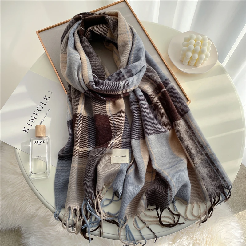 Eleganter Pashmina-Schal in Kaschmiroptik mit Quaste