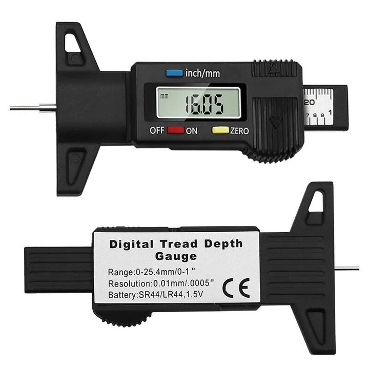 Essential Digital Tire Tread Depth Gauge - Precision Auto Tire Monitoring Tool