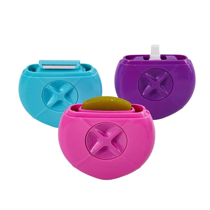 Aparelho de barbear portátil feminino com spray de água recarregável e barra hidratante.