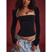 backless square collar t-shirt, view 6 - MRSLM